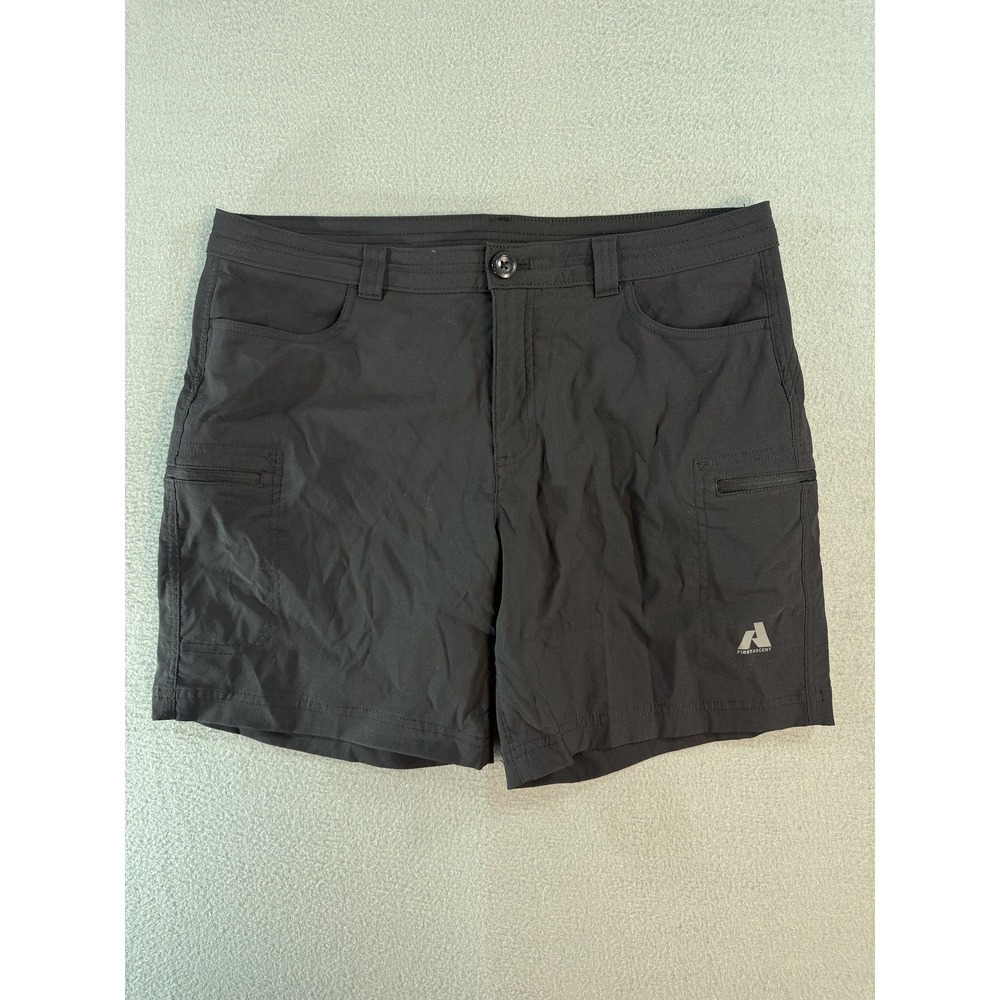 Eddie Bauer First Ascent Shorts Womens 14 Gray Hiking 6 Inseam Zip Pockets